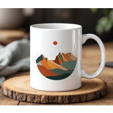 BB Design Mountain Tasarımlı Beyaz Seramik Baskılı Kupa Bardak 330 ml
