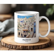 BB Design Mardin Tasarımlı Beyaz Seramik Baskılı Kupa Bardak 330 ml