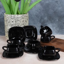 Lalender Özel Tasarım El Yapımı Kare Model 6 Kişilik Fincan Takımı