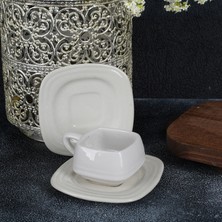Lalender Özel Tasarım El Yapımı Kare Model 2 Kişilik Fincan Takımı
