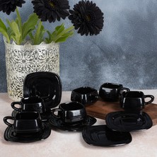 Lalender Özel Tasarım El Yapımı Kare Model 2 Kişilik Fincan Takımı