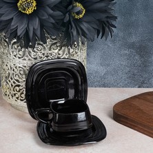 Lalender Özel Tasarım El Yapımı Kare Model 2 Kişilik Fincan Takımı