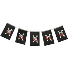 Korsan Partisi Korsan Logo Baskılı Flama Süs Afiş Süsleme 8 Li Pop