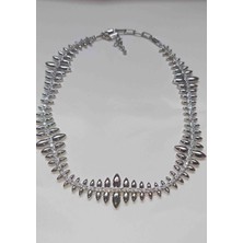 Glare Jewellery Shesra Gümüş Rodyum Kolye