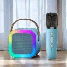 Mini Kablosuz Bluetooth Karaoke Hoparlör Kareoke Makinesi Çocuklar Için Evde Karaoke Seti