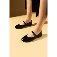 Pembe Potin Kroko Desenli Tokalı Rahat Kalıp Kadın Babet 57-52-25YILAN