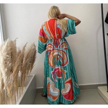 Desenli Kimono Ithal Jessika Elbise
