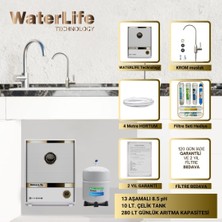 Waterlife WATERLIFE Technology – Slim White Pompasız  (13 Aşama + pH + Mineral + Alkali)