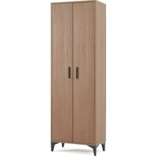 Nom Mobilya Nom-Alp SİYAH&KAHVE Çok Amaçlı Mutfak,Banyo,Kiler,Ofis, Ayakkabılık ve Malzeme Dolabı