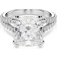 Swarovski 5709902 Swarovski Yüzük Re Stılla:rıng Sq Whıte/rhs 55