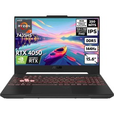 Asus Tuf A15 Ryzen 7-7435HS 32-GB DDR5 1 TB SSD RTX4050 (6GB-140W) 144 Hz Freedos 15.6" Taşınabilir Bilgisayar  Fhd FA507NUR-LP035HMF3
