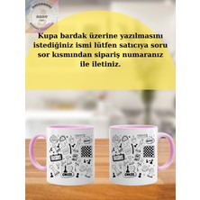 Satranç Temalı Kişye Özel Kupa Renkli Bardak