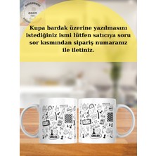 Asay Baskı Satranç Temalı Kişiye Özel Kupa Renkli Bardak