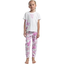 Rolypoly Kız Çocuk Beyaz Pijama Takımı