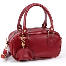 Ruby Mini Cüzdan Charm Detaylı Rugan Deri Fermuar Kapama Kadın El Çapraz Kol Omuz Çantası BP-4853O