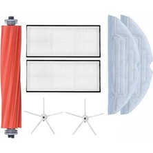 Asgard Grup Roborock G10 Uyumlu 1 Adet Ana Fırça 2 Adet Filtre 2 Adet Beyaz Yan Fırça 2 Adet Mop