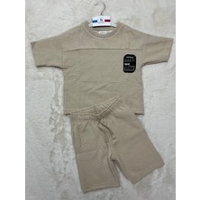Nurcan Bebe Rolypoly Erkek Çocuk Krem Bermuda Takım