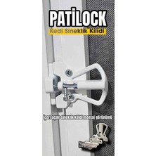 Patidoor Patilock Kedi Sineklik Kilidi /beyaz Renk / Içeri Açılır Sineklikler Için Uygundur.