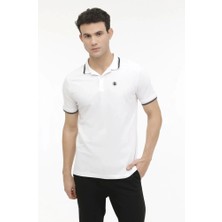 Lumberjack A10153338608010 4m M-Bsc Polo 12BS45 4fx Beyaz Erkek Polo T-Shırt
