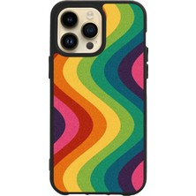 Apple iPhone 15 Pro Max Baskılı ve Glass Korumalı Siyah Renk Silikon Kılıf