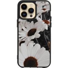 Apple iPhone 15 Pro Max Baskılı ve Glass Korumalı Siyah Renk Silikon Kılıf
