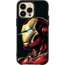 Apple iPhone 15 Pro Max Baskılı ve Glass Korumalı Siyah Renk Silikon Kılıf