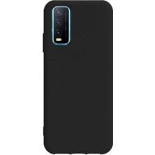 Vivo Y20 Uyumlu Mat Dokulu Yumusak Slikon Kilif Siyah
