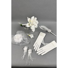 Gelin Buket Çiçeği ve Nikah Aksesuarı Seti