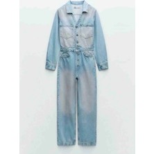 Allbucks Zara, Zw Collection Düğmeli Denim Tulum ABZRA0142