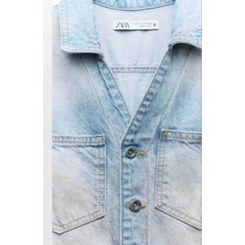 Allbucks Zara, Zw Collection Düğmeli Denim Tulum ABZRA0142