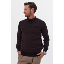 Erkek Standart Fit Gömlek Polo Yaka Cepli Triko Kazak