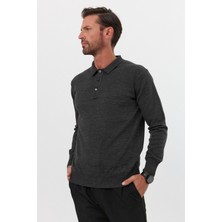 Erkek Standart Fit Gömlek Polo Yaka Cepli Triko Kazak