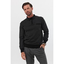 Erkek Standart Fit Gömlek Polo Yaka Cepli Triko Kazak