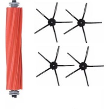 Asgard Grup Roborock G10 Uyumlu 1 Adet Ana Fırça  4 Adet Siyah Yan Fırça