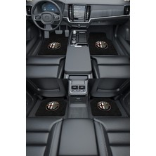 Modern Dijital Baskı Siyah Alfaromeo Logo Universal Oto Paspas, Araba Paspası