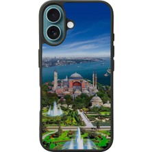 Apple iPhone 16 Siyah Baskılı A++ Kalite Koruma  Silikon Kılıf A++