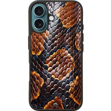 Apple iPhone 16 Siyah Baskılı A++ Kalite Koruma  Silikon Kılıf A++