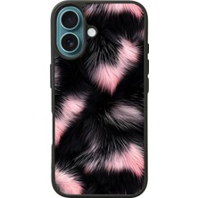 Apple iPhone 16 Siyah Baskılı A++ Kalite Koruma  Silikon Kılıf A++