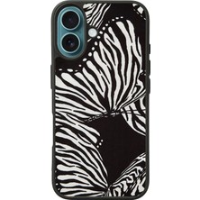Apple iPhone 16 Siyah Baskılı A++ Kalite Koruma  Silikon Kılıf A++