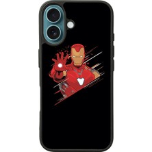 Apple iPhone 16 Siyah Baskılı A++ Kalite Koruma  Silikon Kılıf A++