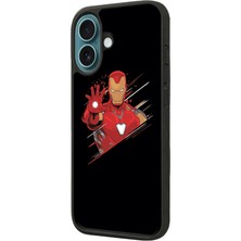Apple iPhone 16 Siyah Baskılı A++ Kalite Koruma  Silikon Kılıf A++