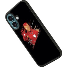 Apple iPhone 16 Siyah Baskılı A++ Kalite Koruma  Silikon Kılıf A++