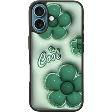 Apple iPhone 16 Siyah Baskılı A++ Kalite Koruma  Silikon Kılıf A++