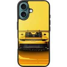 Apple iPhone 16 Siyah Baskılı A++ Kalite Koruma  Silikon Kılıf A++