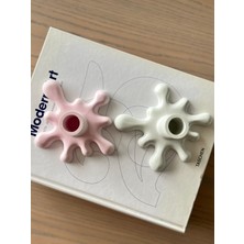 Minic Store 2'li Akışkan Şamdan Set - Pembe ve Yeşil
