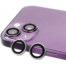 Zebana Apple iPhone 14 Plus  KL10 Kamera Lens Koruma Camı Gri