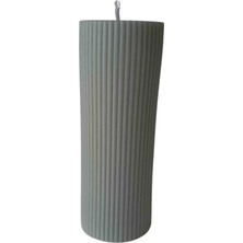 Uc&da Dekoratif  Soya Wax 5*15  cm  Desenli Silindir Mum