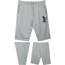 Erkek Büyük Beden 110 - 150 Kilo Arası Için Uygun Pine1 Yazılı Penye Kapri