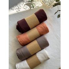 Penye Şal 4'lü Set (Acı Kahve-Turuncu-Vizon-Krem)