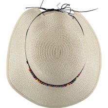 Bipamuk Kadın Hasır Plaj Şapka Ayarlanabilir Model Tasarım Kadın Şapka